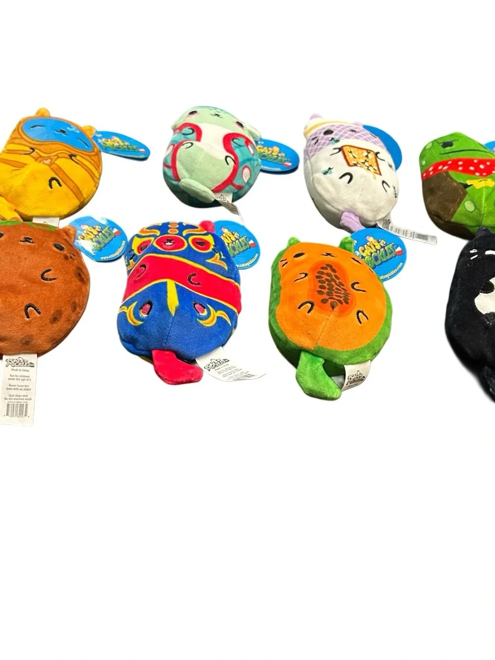 Cats Vs Pickles Bean Bag 4” Plush Toy Set Of 8 Unboxed Mystery Collectibles